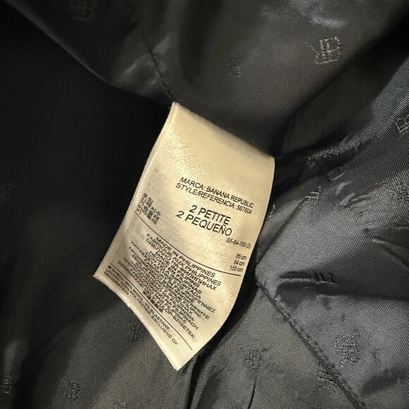 Banana Republic Navy Blue Blazer Size 2 Petite - Picture 5 of 7